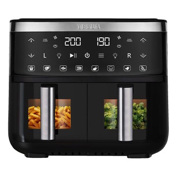 TESLA Electronics AirCook - Многофункциональная двухкамерная цифровая фритюрница 7,6 л 2850W/230V
