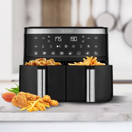 TESLA Electronics AirCook - Многофункциональная двухкамерная цифровая фритюрница 7,6 л 2850W/230V