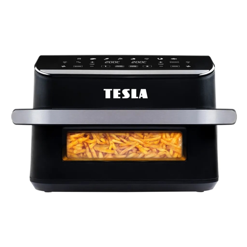 TESLA Electronics AirCook - Багатофункційна подвійна цифрова аерофритюрниця 10 л 2400 Вт/230 В