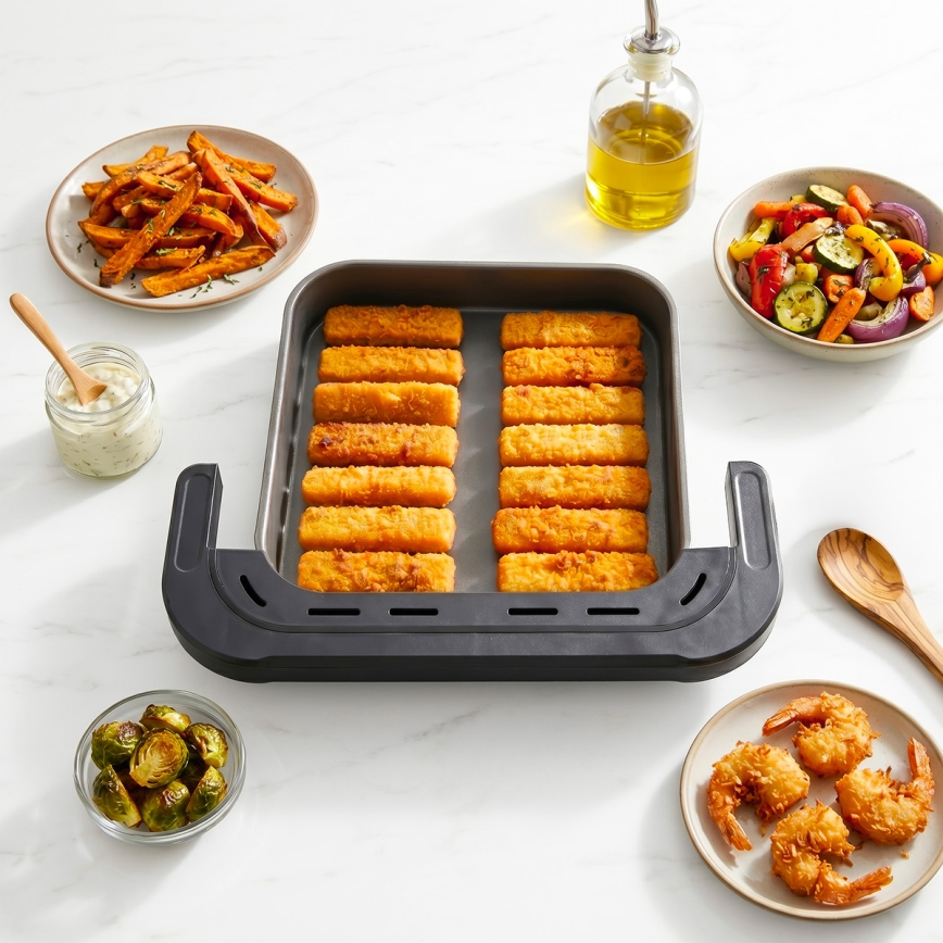 TESLA Electronics AirCook - Трёхзонная аэрофритюрница 14,5 л 2800 Вт/230 В чёрная
