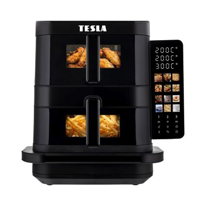 TESLA Electronics AirCook - Трёхзонная аэрофритюрница 14,5 л 2800 Вт/230 В чёрная