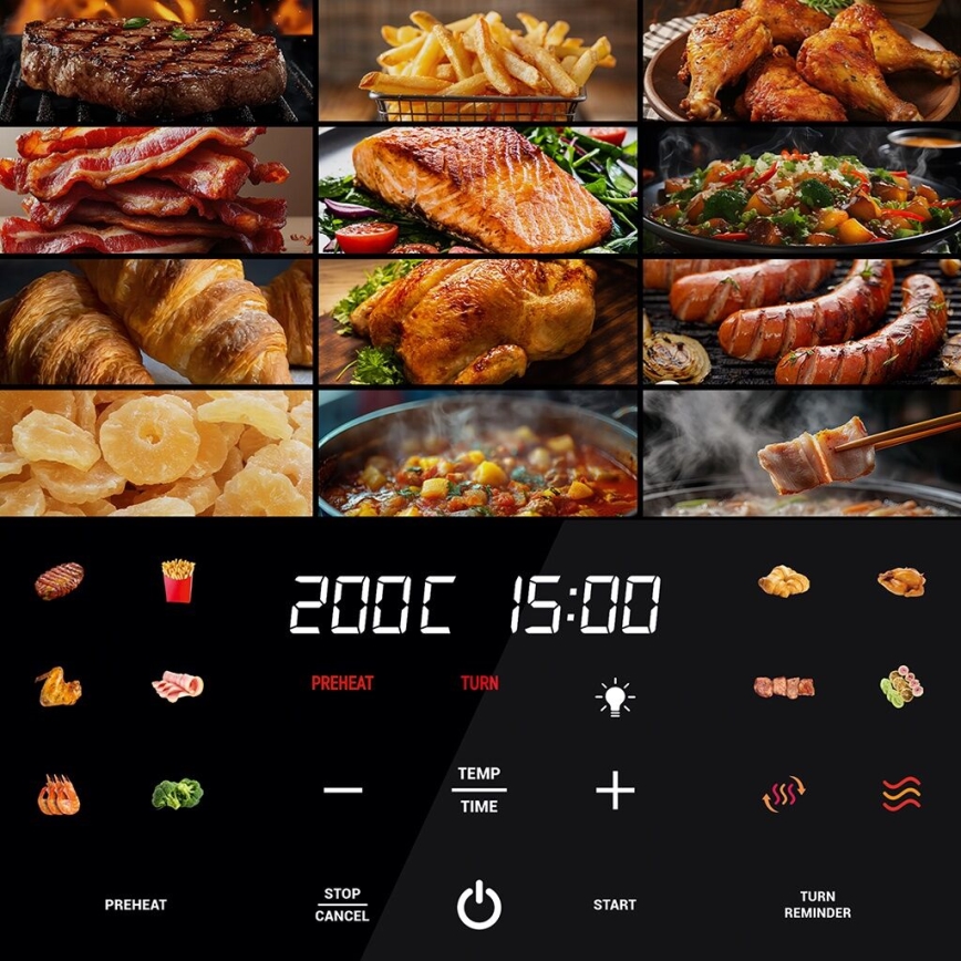 TESLA Electronics AirCook - Умная универсальная цифровая мультипечь 9 л 1700W/230V Wi-Fi