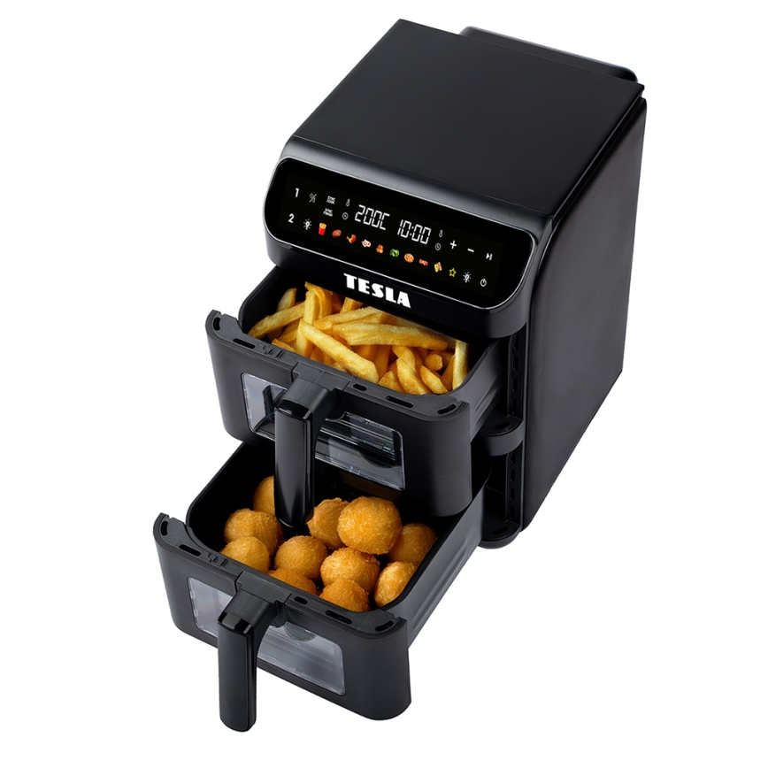 TESLA Electronics AirCook - Многофункциональная цифровая фритюрница с горячим воздухом 11 л 2800 Вт/230 В черная
