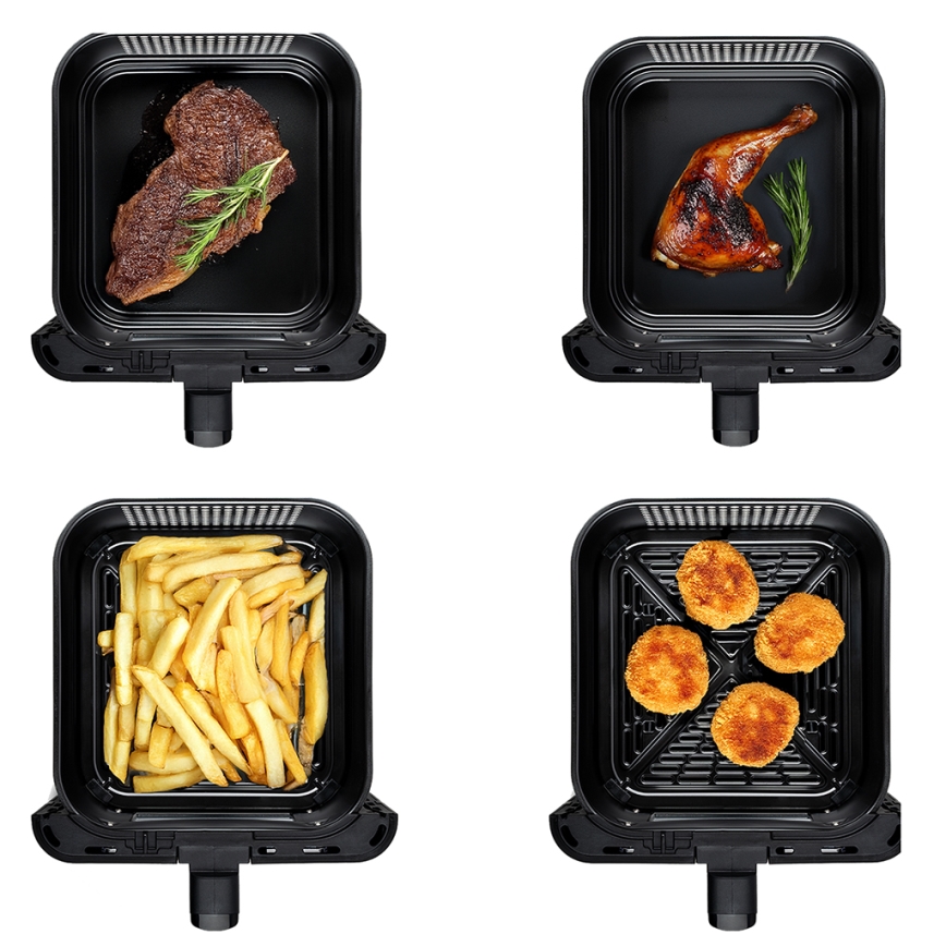 TESLA Electronics AirCook - Многофункциональная цифровая фритюрница с горячим воздухом 11 л 2800 Вт/230 В черная