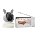 TESLA Electronics Bambino — розумна відеоняня з монітором і камерою 4 МП (2560p), 5V, акумулятор 5000 mAh, Wi‑Fi, сумісна з Tuya, сірий/білий