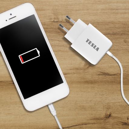 TESLA Electronics - Блок быстрой зарядки Power Delivery 25W белый