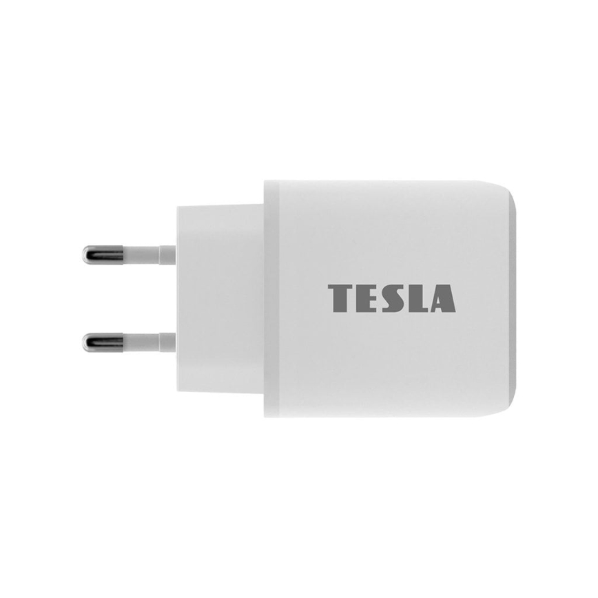 TESLA Electronics - Блок быстрой зарядки Power Delivery 25W белый