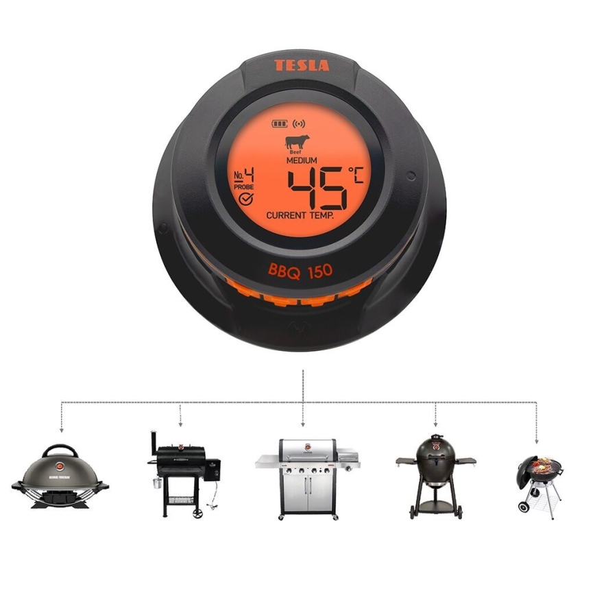 TESLA Electronics Cook - Цифровой термометр для мяса с зондом 0-400 °C 2xAA IP65