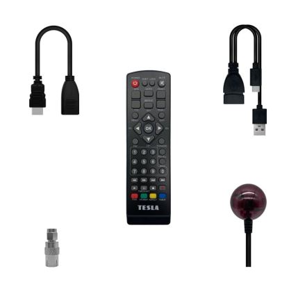 TESLA Electronics - DVB-T2 H.265 (HEVC) приймач HDMI-CEC 2xAAA + пульт дистанційного керування