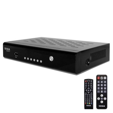 TESLA Electronics - DVB-T2 H.265 (HEVC) ресивер + 2x дистанционное управление
