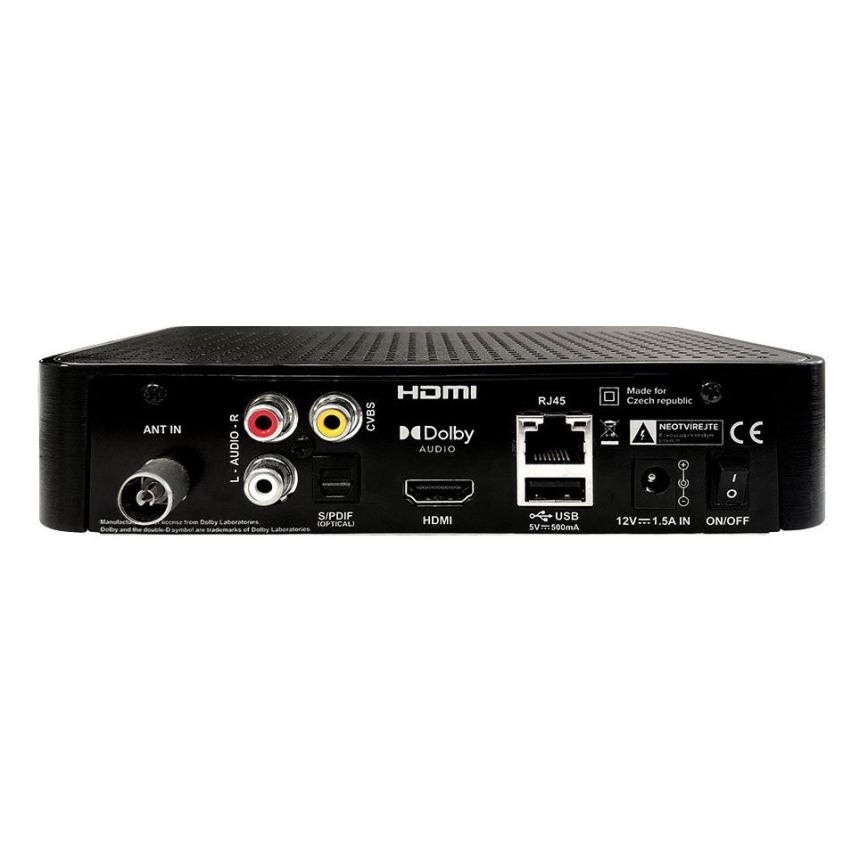 TESLA Electronics - DVB-T2 H.265 (HEVC) ресивер з HbbTV, 12 В + пульт дистанційного керування