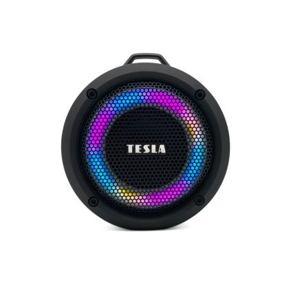 TESLA Electronics - LED RGB Безпровідний динамік 5W/1200 mAh/3,7V IPX7 сірий