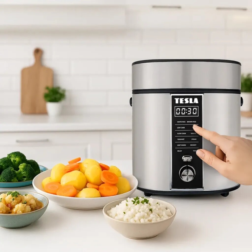 TESLA Electronics MultiCook - Многофункциональная рисоварка 2,1 л 400 Вт/230 В