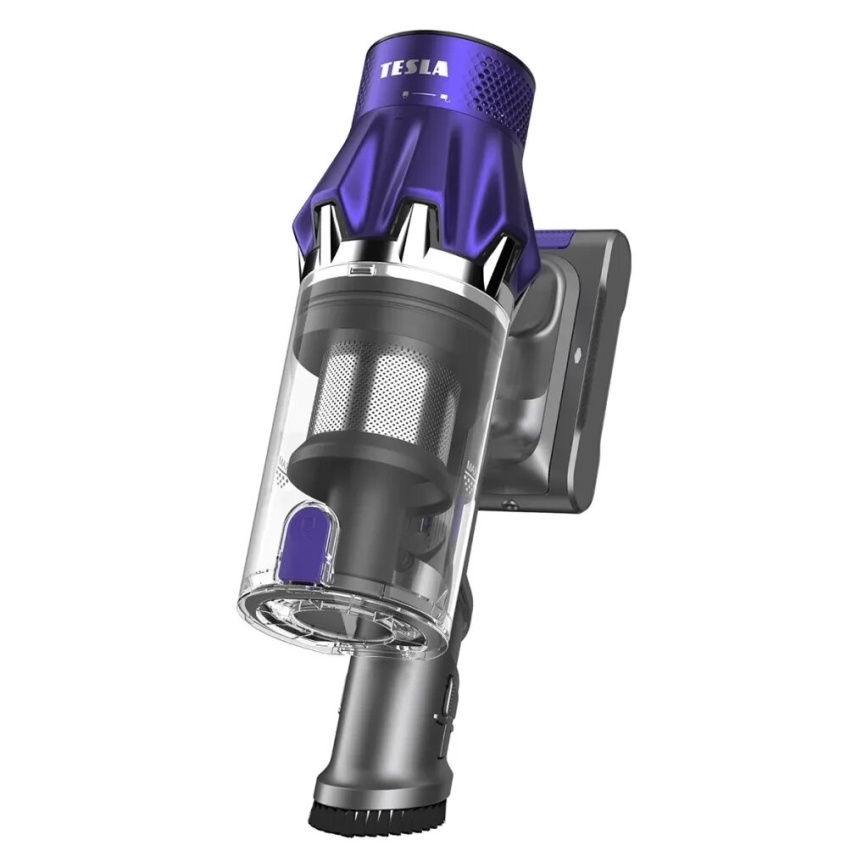 TESLA Electronics PureStar - Гнучкий бездротовий пилосос-стіка 2 в 1 250 Вт/2200 мАг сірий/фіолетовий