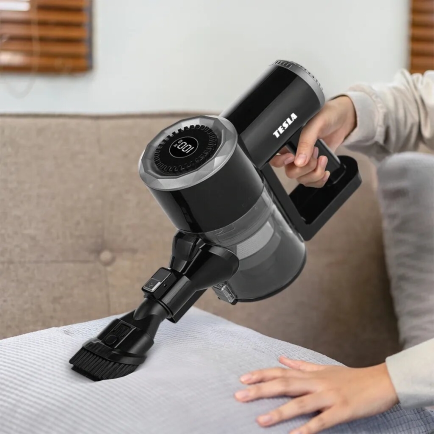 TESLA Electronics PureStar - Гнучкий бездротовий пилосос-стіка 2 в 1 150 Вт/2200 мАг чорний