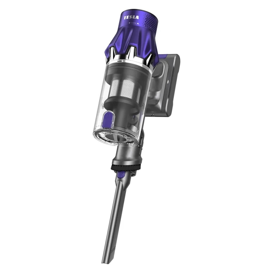 TESLA Electronics PureStar - Гибкий беспроводной вертикальный пылесос 2 в 1 250 Вт/2200 мАч серый/фиолетовый