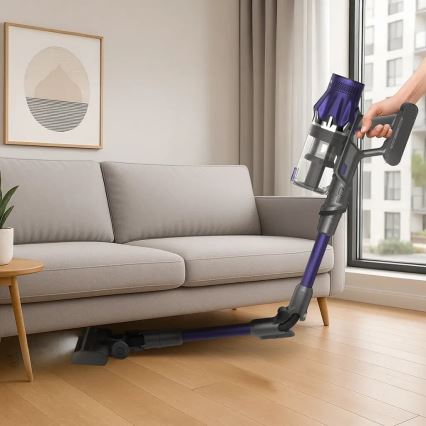 TESLA Electronics PureStar - Гибкий беспроводной вертикальный пылесос 2 в 1 250 Вт/2200 мАч серый/фиолетовый