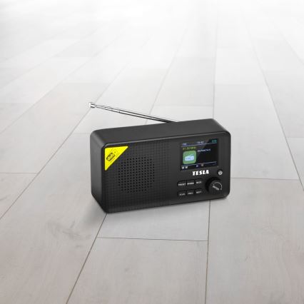TESLA Electronics - Радіоприймач DAB+ FM 5W/4000 mAh чорний