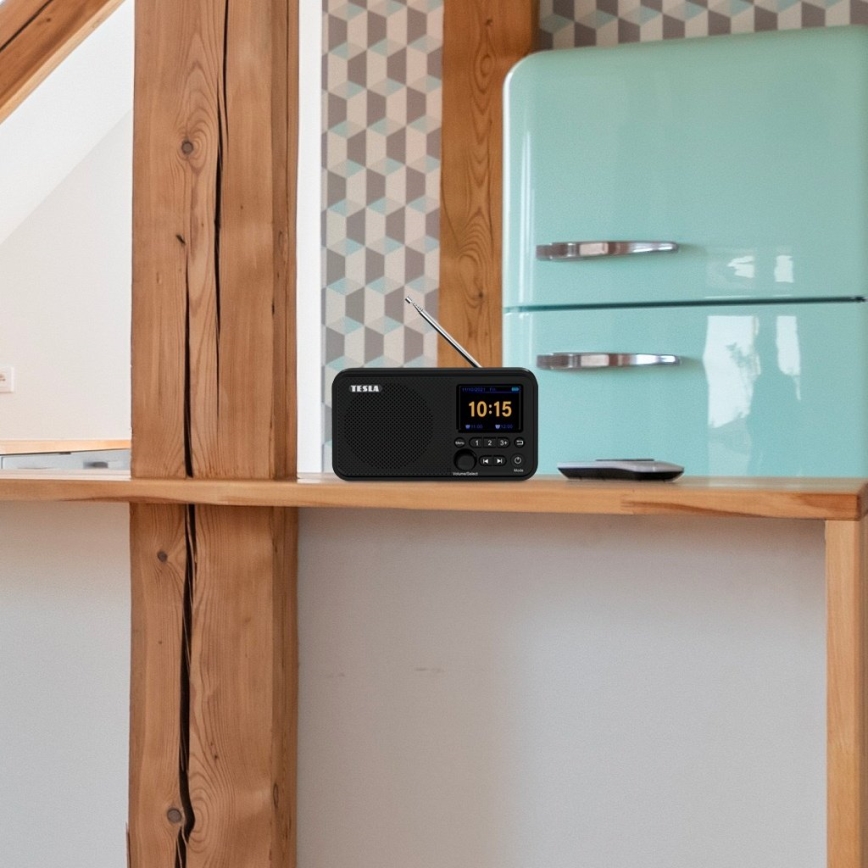TESLA Electronics - Радіоприймач DAB+ FM 5W/4000 mAh чорний