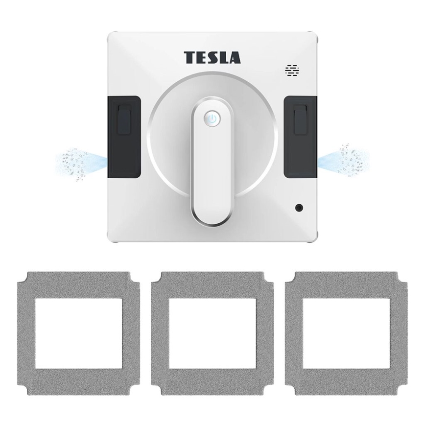 TESLA Electronics RoboStar - Умный мойщик окон с двойным распылением воды 72W/230V/500 mAh Wi-Fi + дистанционное управление