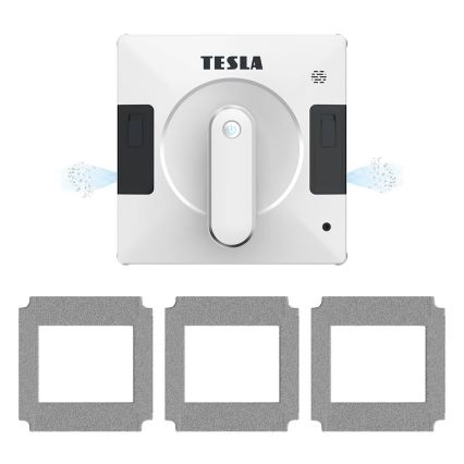TESLA Electronics RoboStar - Розумний пристрій для миття вікон з подвійним розпиленням води 72W/230V/500 mAh Wi-Fi + пульт дистанційного керування