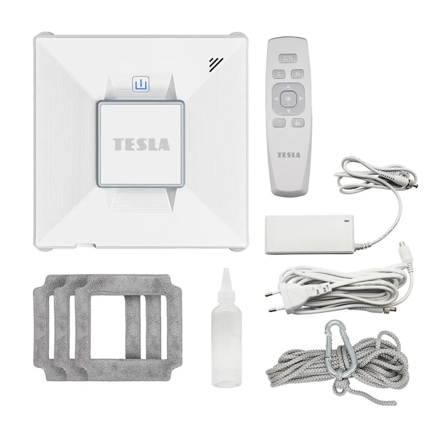 TESLA Electronics RoboStar - Розумний пристрій для миття вікон з розпиленням води 72W/230V/650 mAh Wi-Fi + пульт дистанційного керування