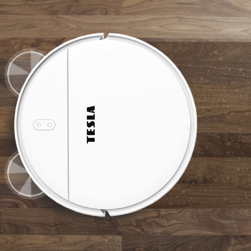 TESLA Electronics RoboStar - Розумний робот-пилосос 2в1 2500 mAh Wi-Fi Tuya білий + дистанційне керування