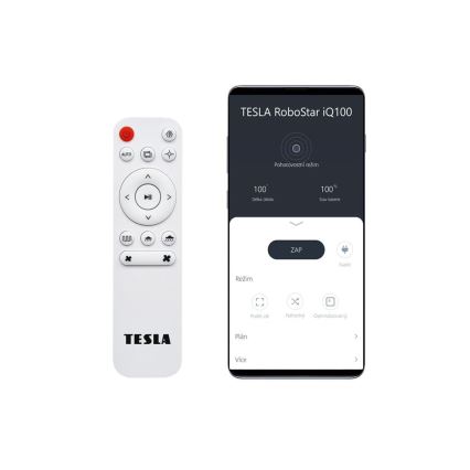 TESLA Electronics RoboStar - Розумний робот-пилосос 2в1 2500 mAh Wi-Fi Tuya білий + дистанційне керування