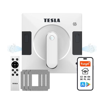 TESLA Electronics RoboStar - Умный мойщик окон с двойным распылением воды 72W/230V/500 mAh Wi-Fi + дистанционное управление