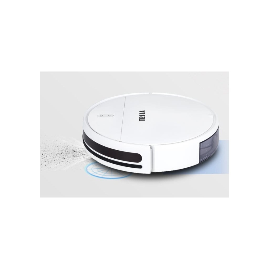 TESLA Electronics RoboStar - Умный робот-пылесос 2в1 2500 mAh Wi-Fi Tuya белый + дистанционное управление