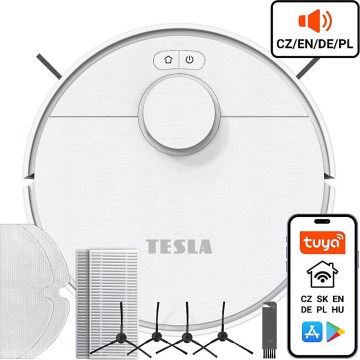 TESLA Electronics RoboStar - Умный робот-пылесос 2в1 2550 mAh Wi-Fi белый