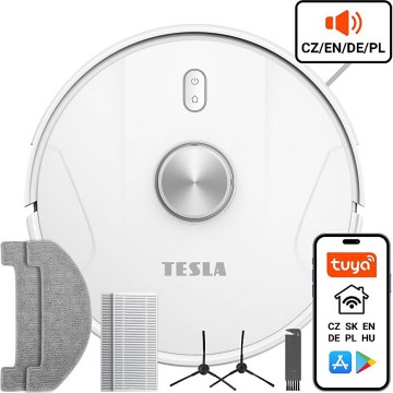 TESLA Electronics RoboStar - Умный робот-пылесос 2в1 2600 mAh Wi-Fi белый
