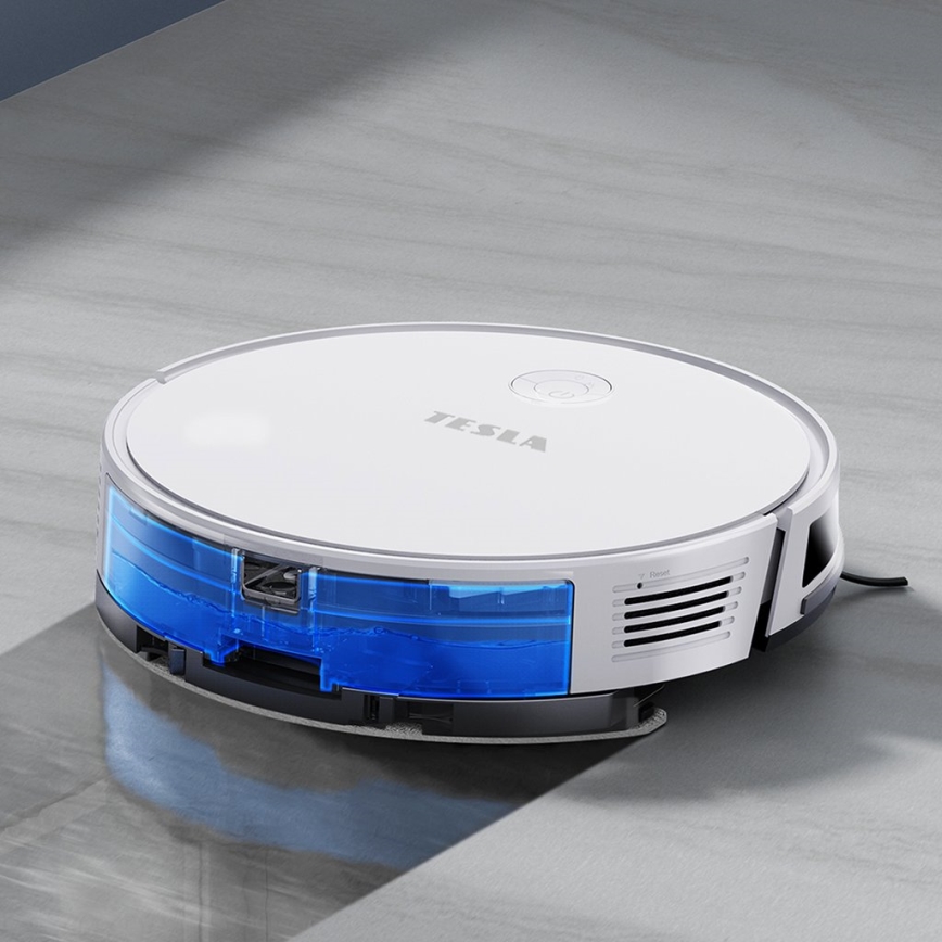 TESLA Electronics RoboStar - Умный робот-пылесос 2в1 2600 mAh Wi-Fi белый + дистанционное управление