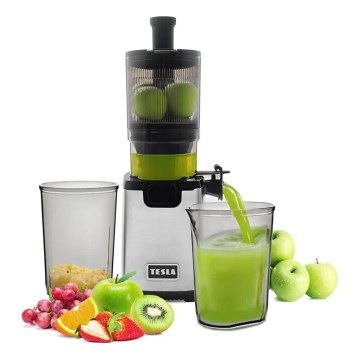 TESLA Electronics SlowJuicer Deluxe - Низкоскоростная соковыжималка 250W/230V нержавеющая сталь/черный