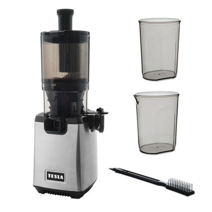 TESLA Electronics SlowJuicer Deluxe - Низькошвидкісна шнекова соковижималка 250W/230V нержавіюча сталь/чорний