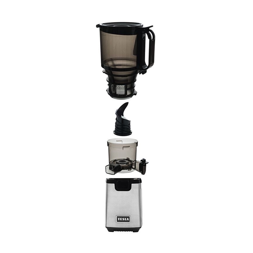TESLA Electronics SlowJuicer Deluxe - Низкоскоростная соковыжималка 250W/230V нержавеющая сталь/черный