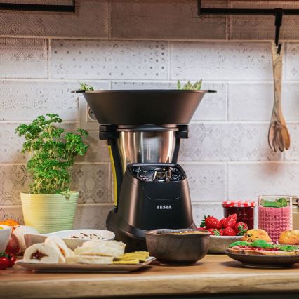 TESLA Electronics ThermoCook - Мультифункціональний кухонний комбайн 1200W/230V нержавіюча сталь