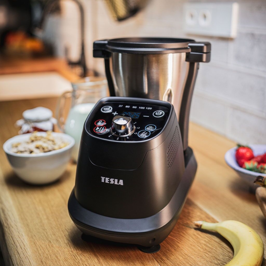 TESLA Electronics ThermoCook - Мультифункціональний кухонний комбайн 1200W/230V нержавіюча сталь