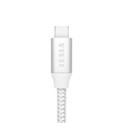 TESLA Electronics - USB-кабель USB-C 3.2 роз'єм Power Delivery 1м 100W білий