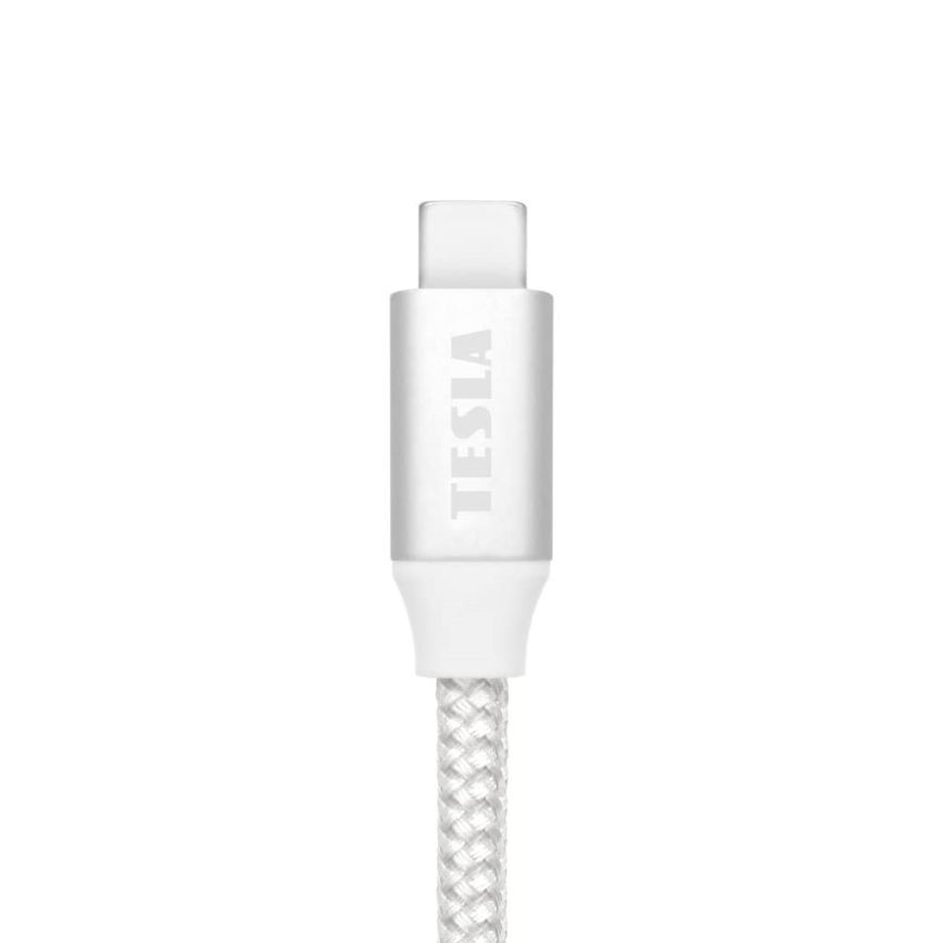TESLA Electronics - USB-кабель USB-C 3.2 роз'єм Power Delivery 1м 100W білий