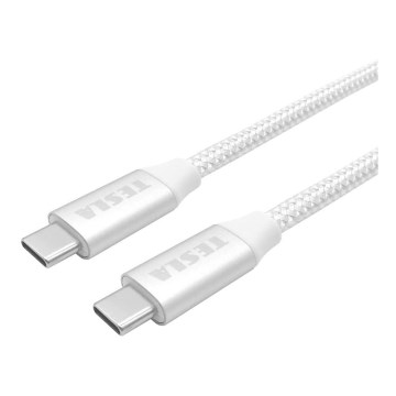 TESLA Electronics - USB-кабель USB-C разъем 3.2 Power Delivery 1м 100W белый