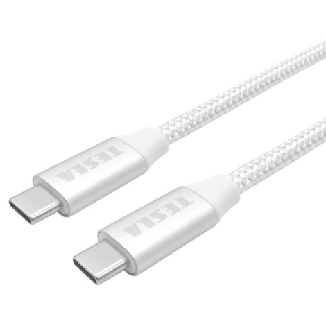 TESLA Electronics - USB-кабель USB-C разъем 3.2 Power Delivery 1м 100W белый