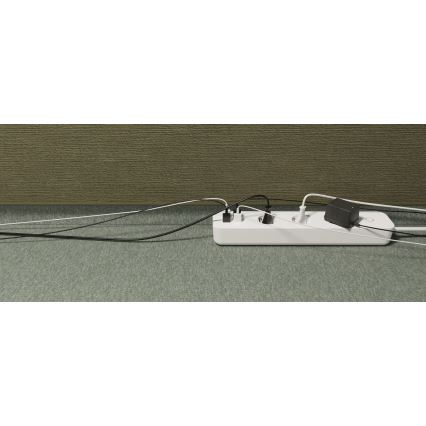 TESLA Smart - Розумний подовжувач з вимикачем 1,8 м 3З + 4xUSB Wi-Fi Tuya