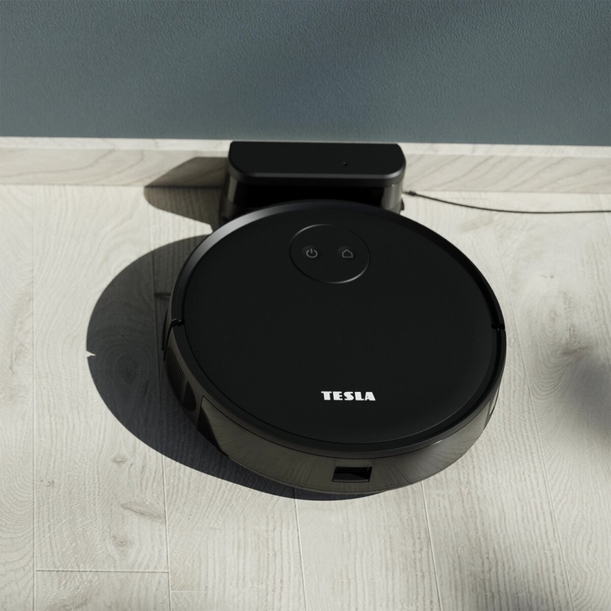 TESLA Smart - Умный робот-пылесос 2в1 2000 mAh Wi-Fi черный + дистанционное управление