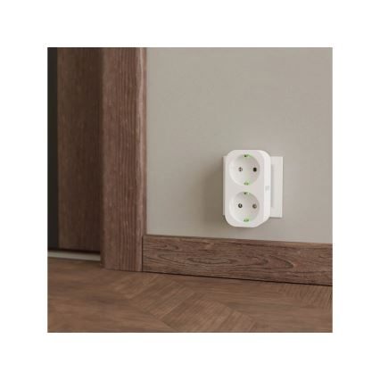 TESLA Smart - Умный сетевой разветвитель 2x16A/230V Тип F Wi-Fi Tuya