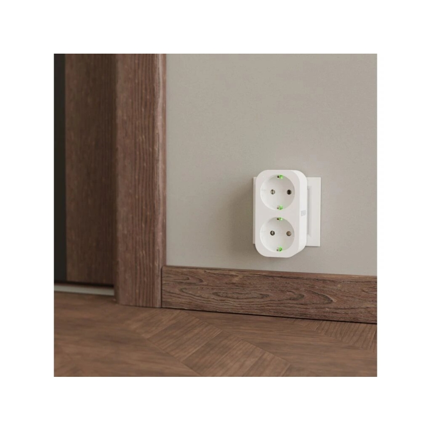 TESLA Smart - Умный сетевой разветвитель 2x16A/230V Тип F Wi-Fi Tuya