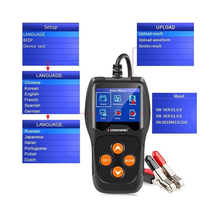 Тестер аккумуляторов 12V