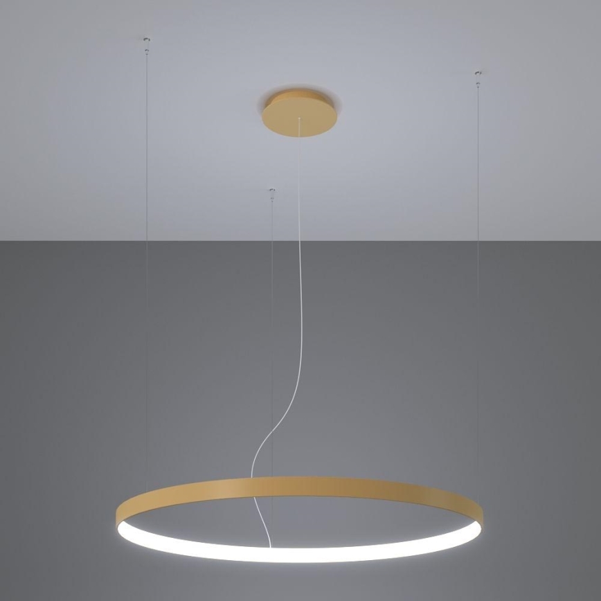 Thoro TH.181 - Светодиодная подвесная люстра RIO LED /50W/230V CRI 95 4000K диаметр 78 см золотистый