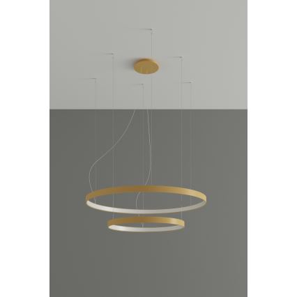 Thoro TH.214 - Світлодіодна підвісна люстра RIO LED/80W/230V CRI 90 3000K золотий