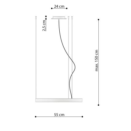 Thoro TH.217 - Светодиодная подвесная люстра RIO LED/30W/230V CRI 95 4000K диаметр 55 см золотистый
